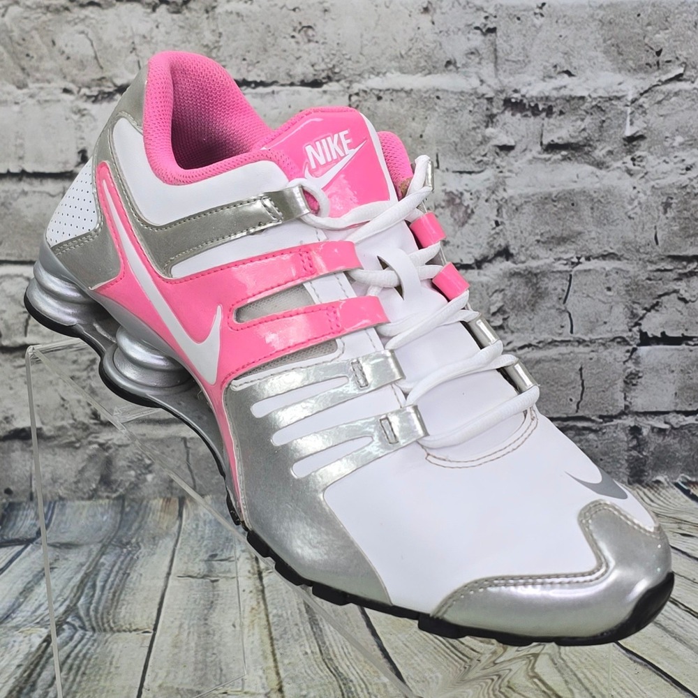 Nike Shox NZ Running Shoes Womens 9.5 White Pink Y2K Retro 639657-102 Sneakers